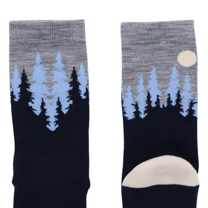 Détails du dessin des Chaussettes à motif de paysage bleu par Tilley