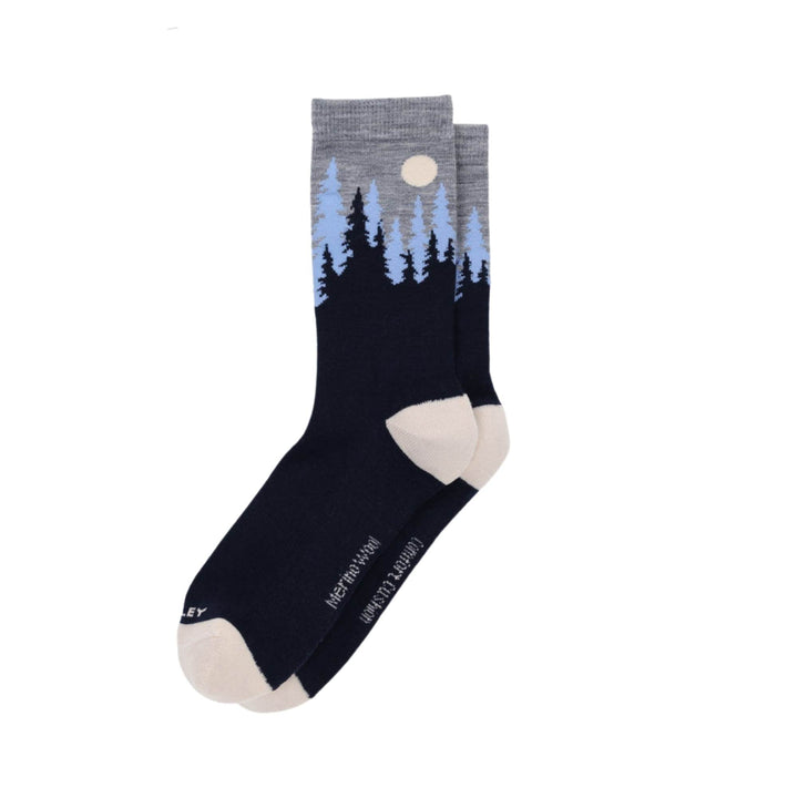 Chaussettes à motif de paysage bleu par Tilley