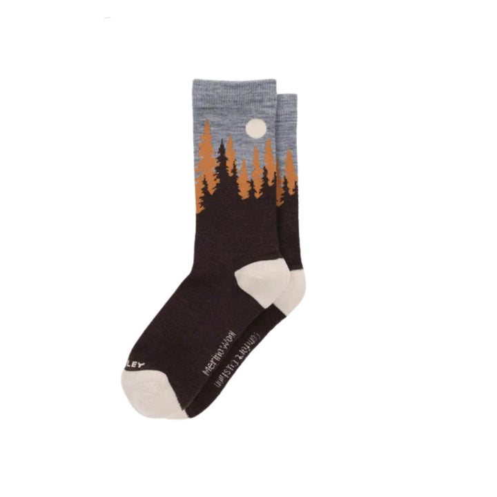 Chaussettes à motif de paysage brun par Tilley