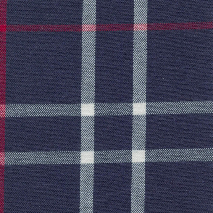 Motif vu de proche de la Chemise Viyella carreautée bleu, blanc et rouge