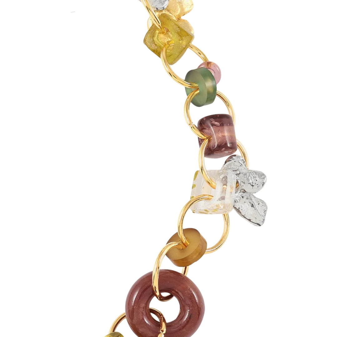 Détails du Collier Polaris avec billes couleurs automnales par Anne-Marie Chagnon