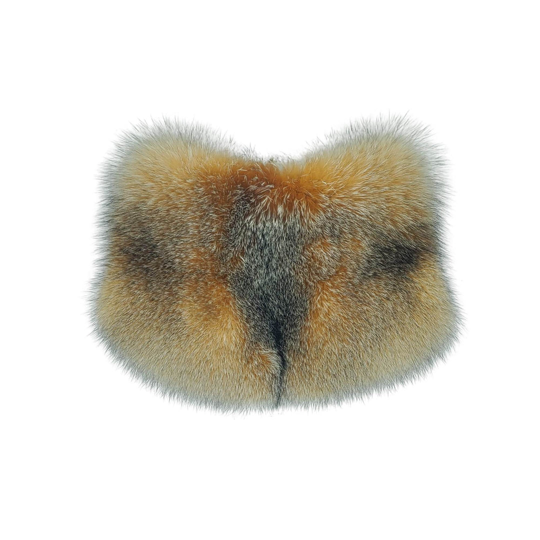 Sacoche manchon en fourrure de renard crystal par Fourrures Audet vue de devant