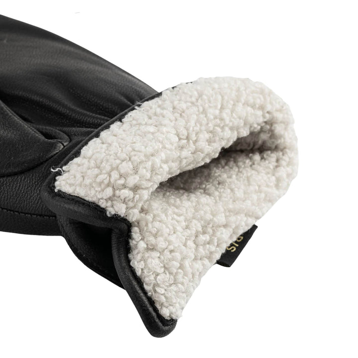 Intérieur des Gants en cuir noir Felix par Auclair