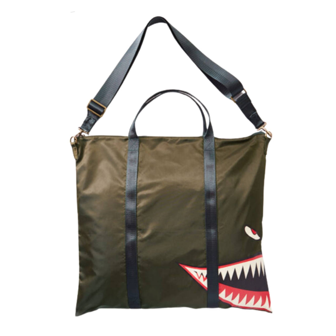 Sac Helmet bag Curstiss P-40 kaki avec poignée par Red Canoe vu de derrière