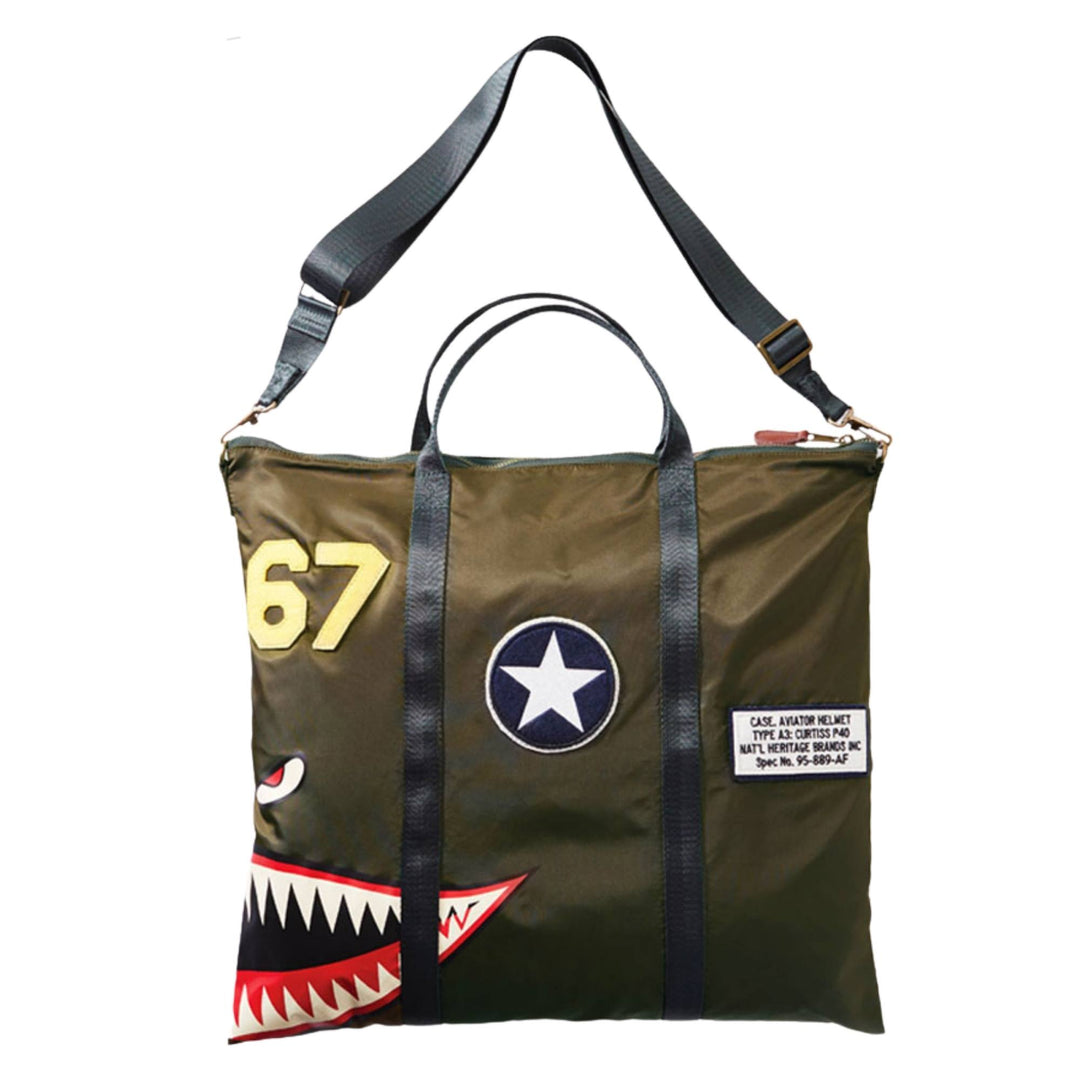 Sac Helmet bag Curstiss P-40 kaki avec poignée par Red Canoe
