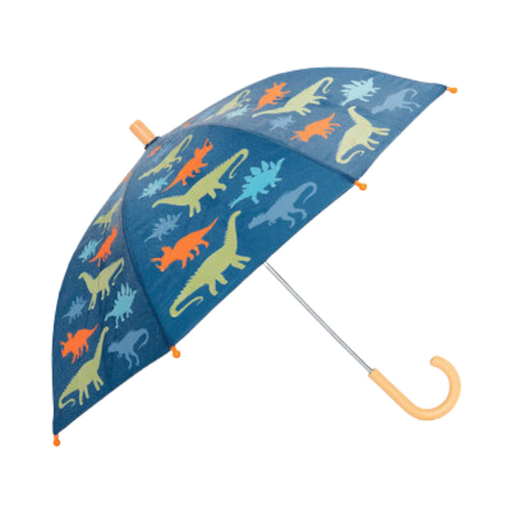 Parapluie pour enfant avec motif de dinosaures colorés par La petite maison bleue