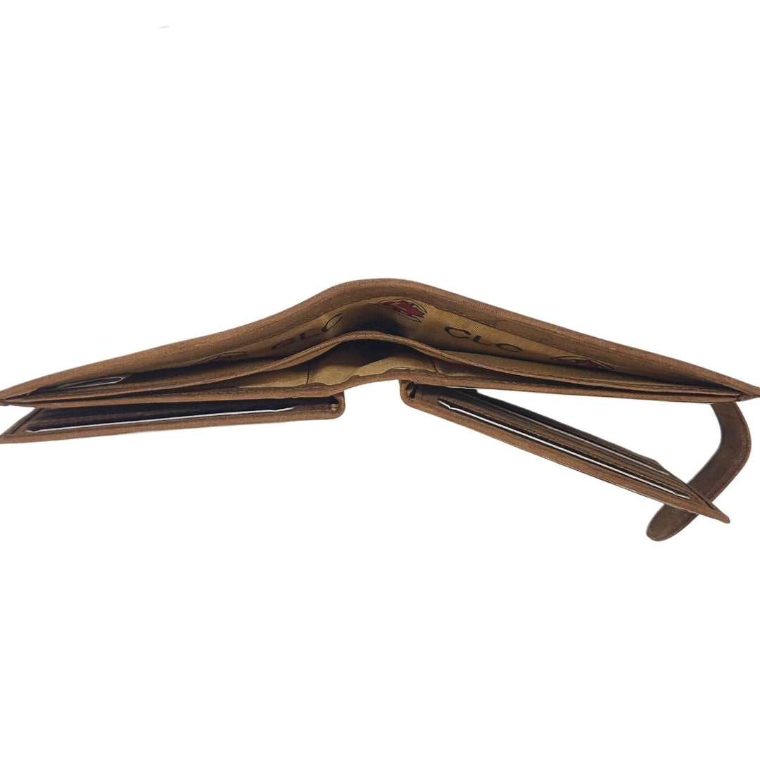 Portefeuille 4591 Canadian leather en cuir de buffle vu de dessus