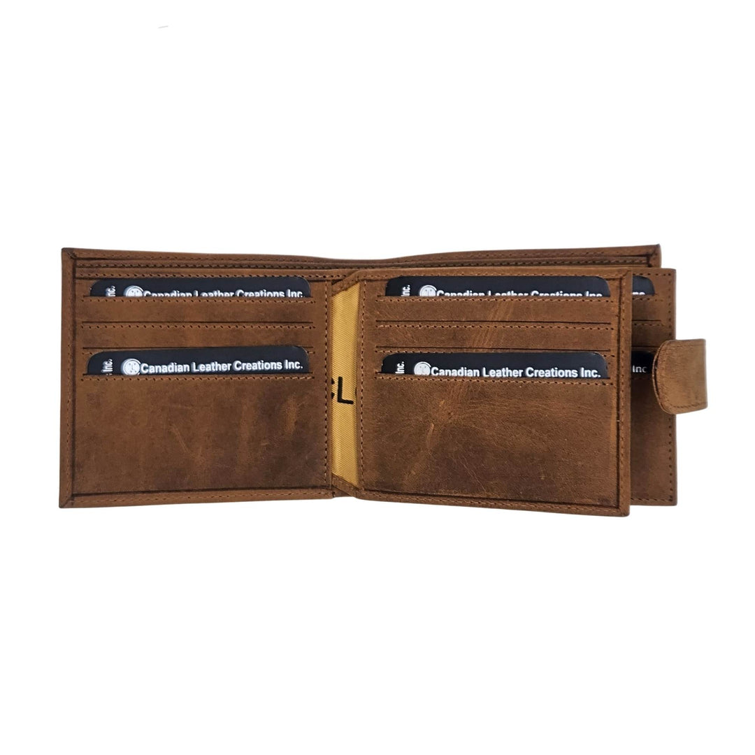 Portefeuille 4591 Canadian leather en cuir de buffle 1e rabat ouvert