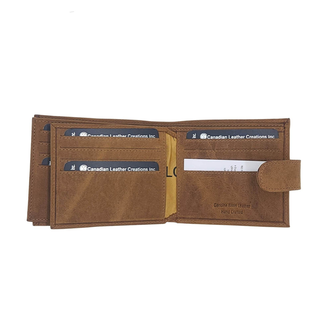 Portefeuille 4591 Canadian leather en cuir de buffle 3e rabat ouvert
