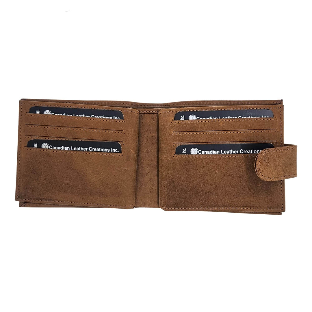 Portefeuille 4591 Canadian leather en cuir de buffle 2e rabat ouvert