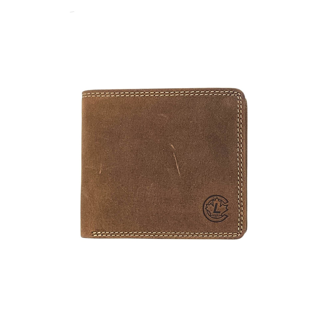 Portefeuille brun w1417 par Canadian Leather vu de devant