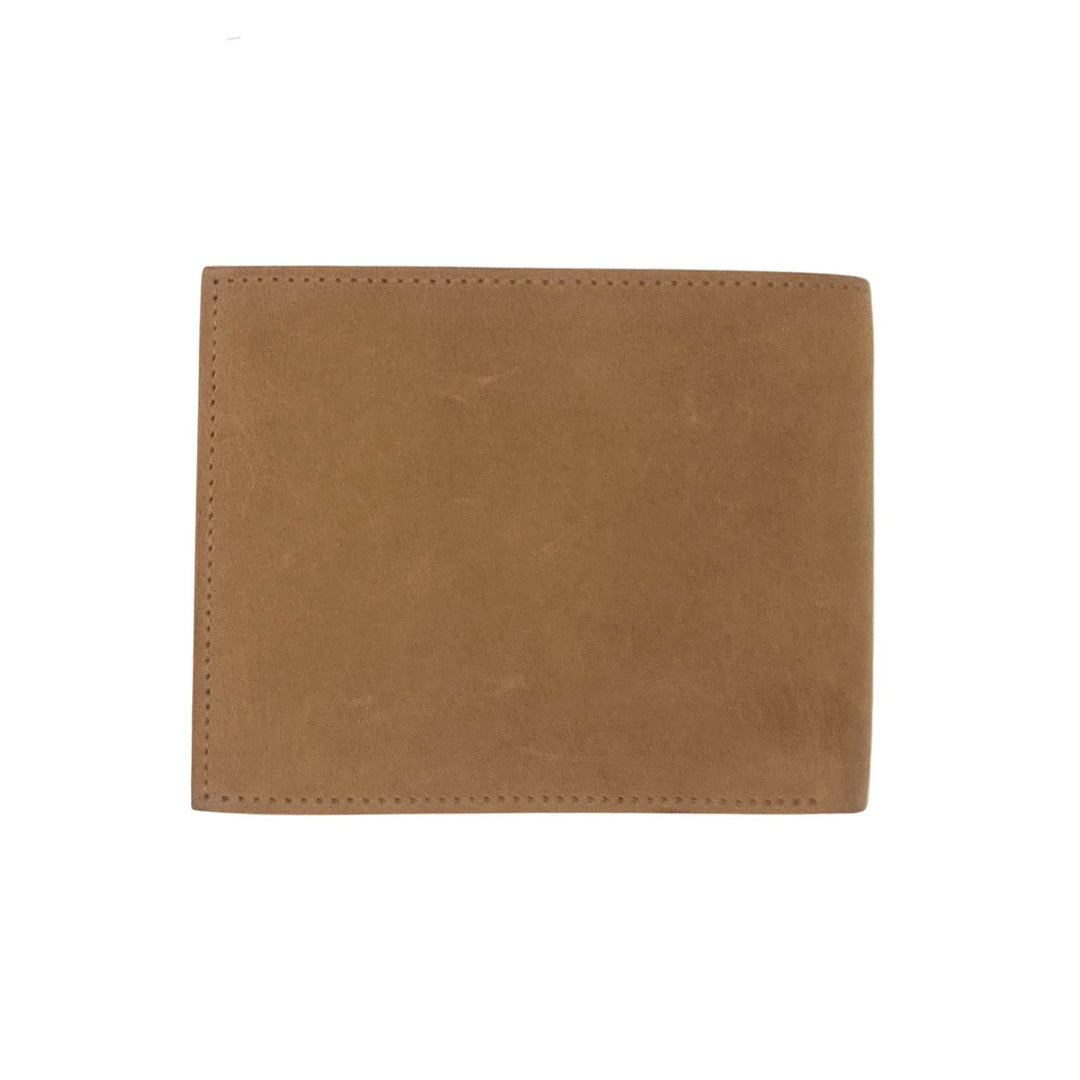 Portefeuille en cuir de buffle brun w502 par Canadian Leather vu de derrière