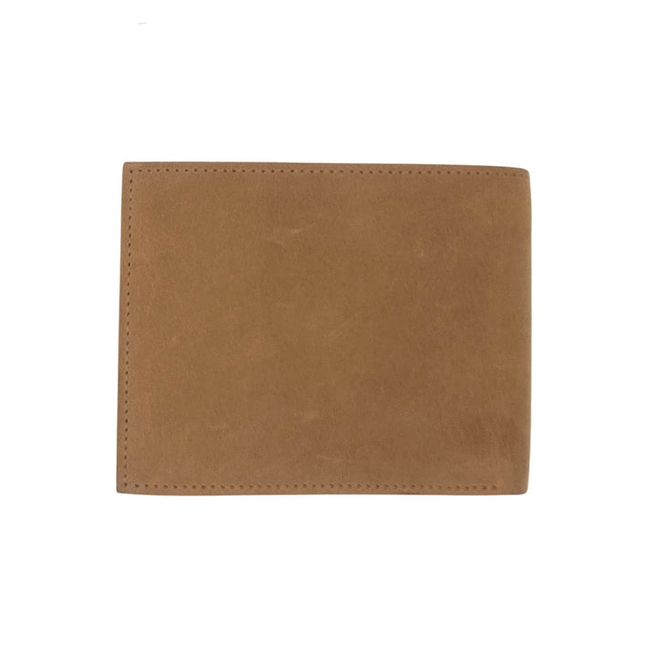Portefeuille en cuir de buffle brun w502 par Canadian Leather vu de derrière
