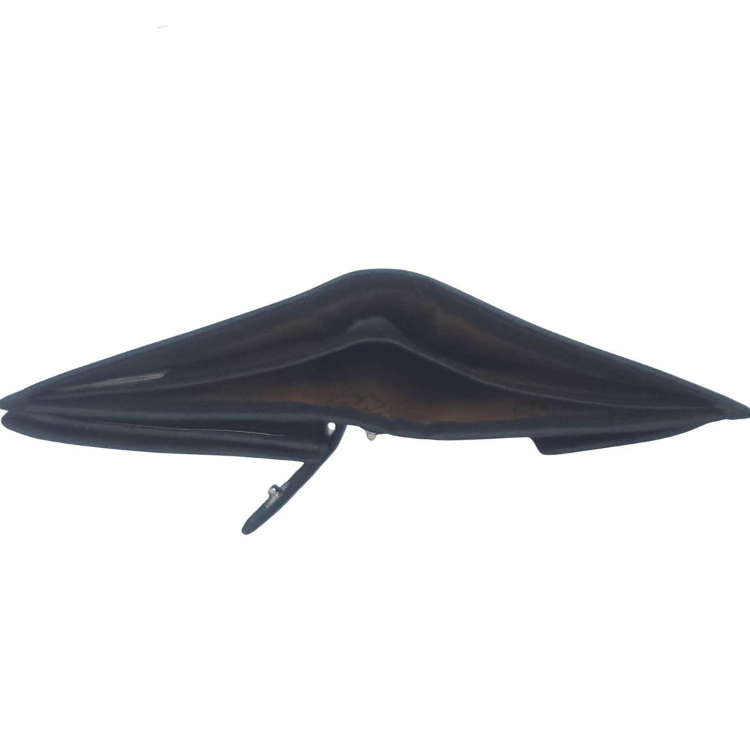 Portefeuille en cuir de buffle noir w503 par Canadian Leather vu de dessus