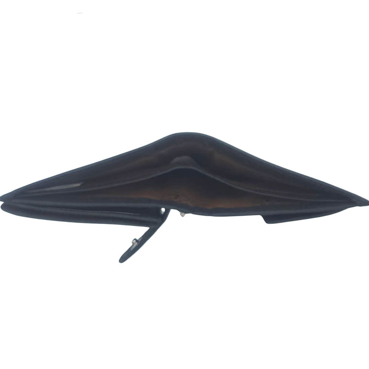 Portefeuille en cuir de buffle noir w503 par Canadian Leather vu de dessus