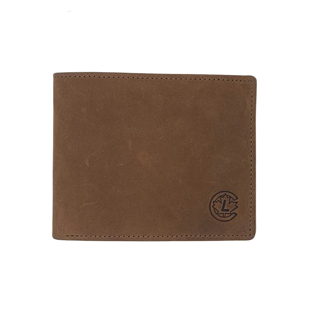 Portefeuille en cuir de buffle brun 505 par Canadian Leather vu de devant