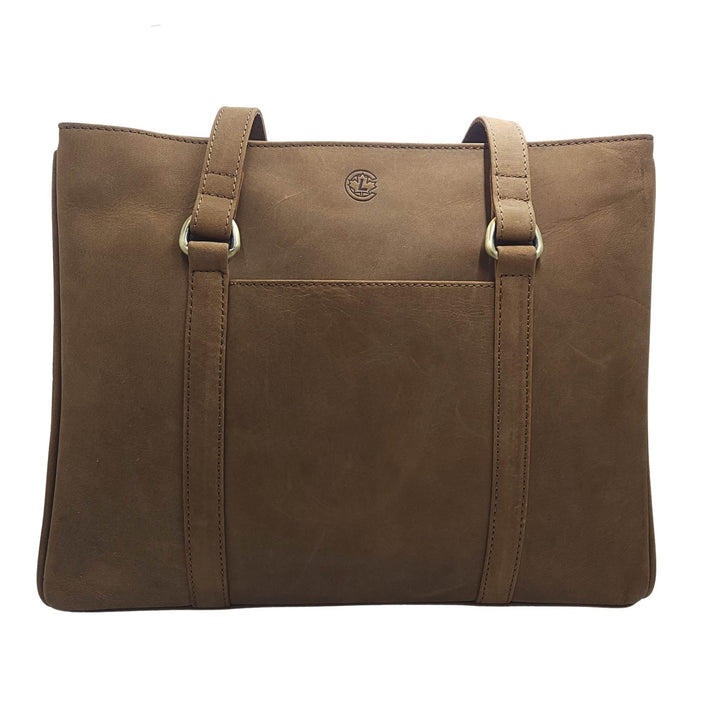 Sac organisateur 2004 en cuir de buffle par Canadian Leather vu de devant