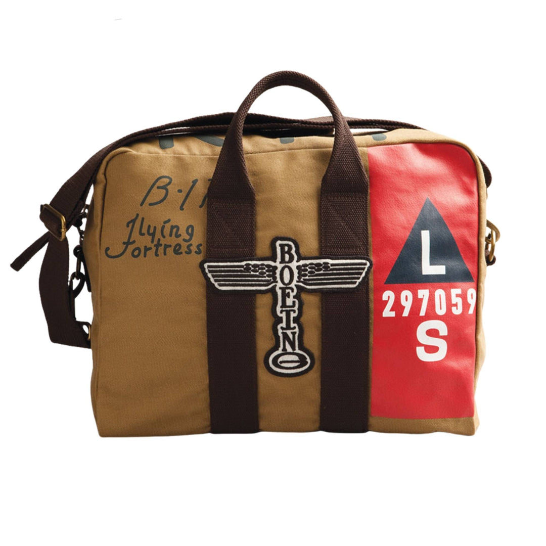 Sac Boeing B-17 tan avec bandouillère et logos par Red Canoe