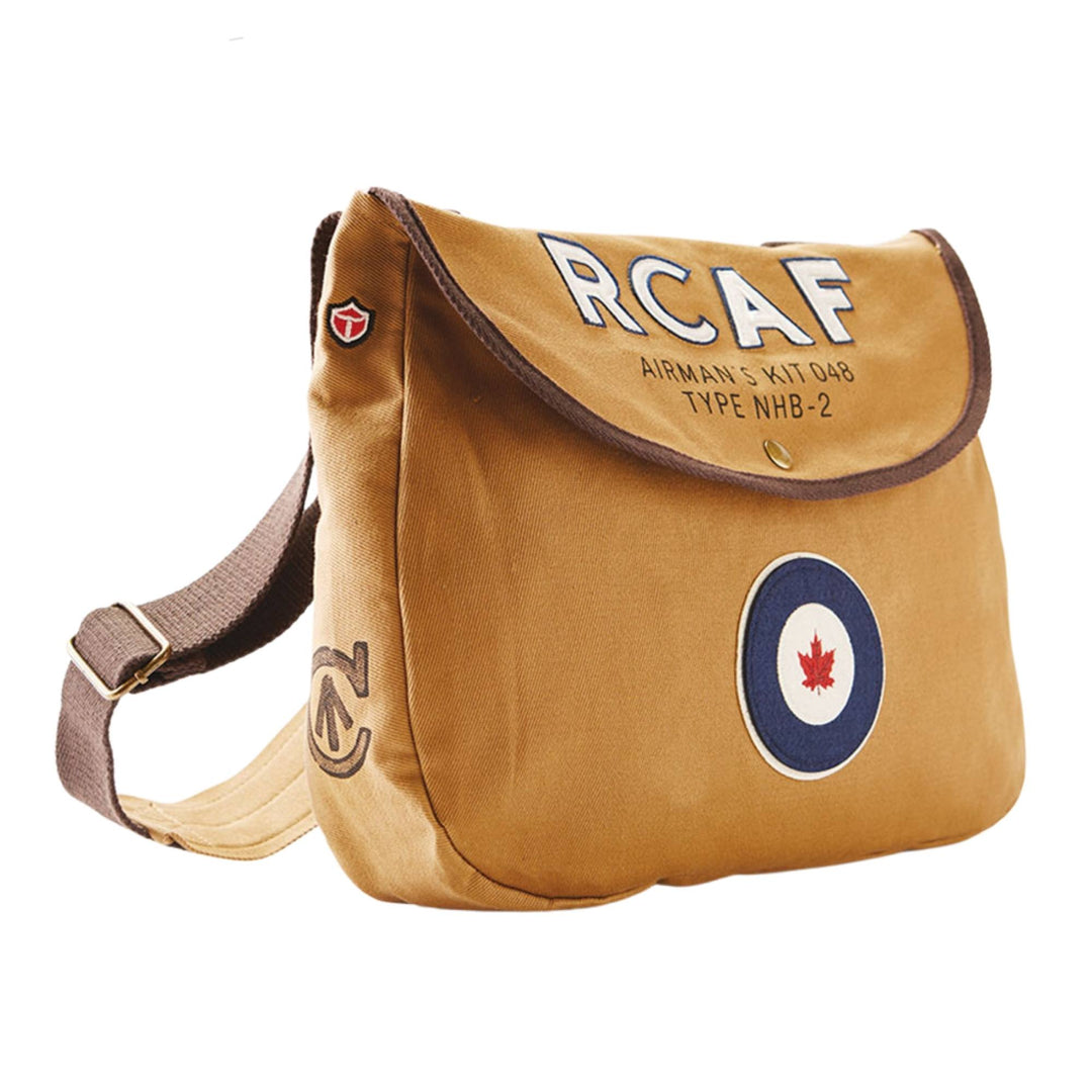 Sac messager RCAF tan avec logos par Red Canoe
