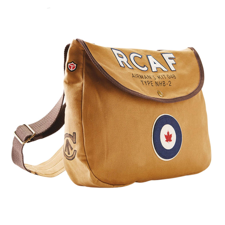 Sac messager RCAF tan avec logos par Red Canoe