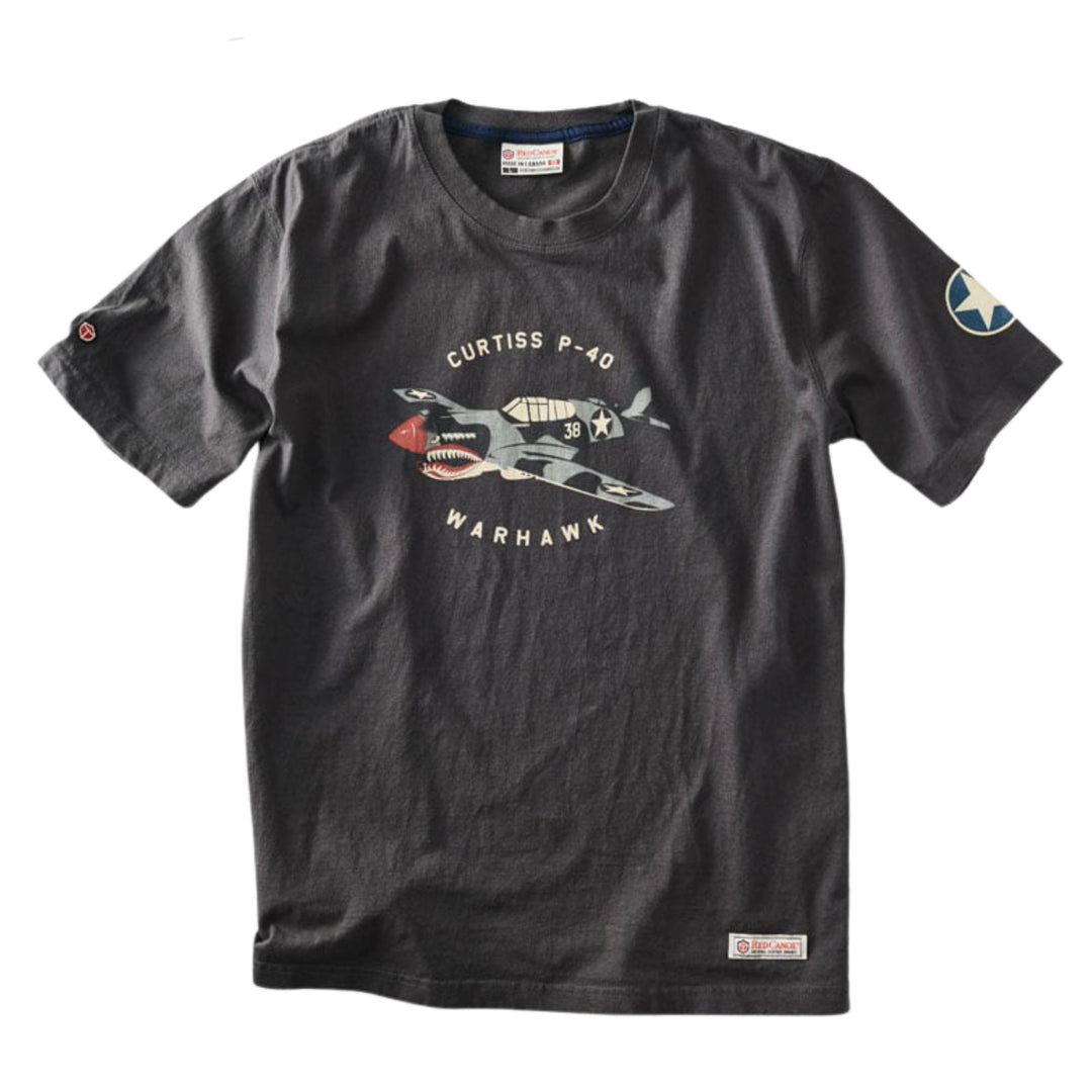 T-shirt P-40 Curtiss charbon pour homme par Red Canoe