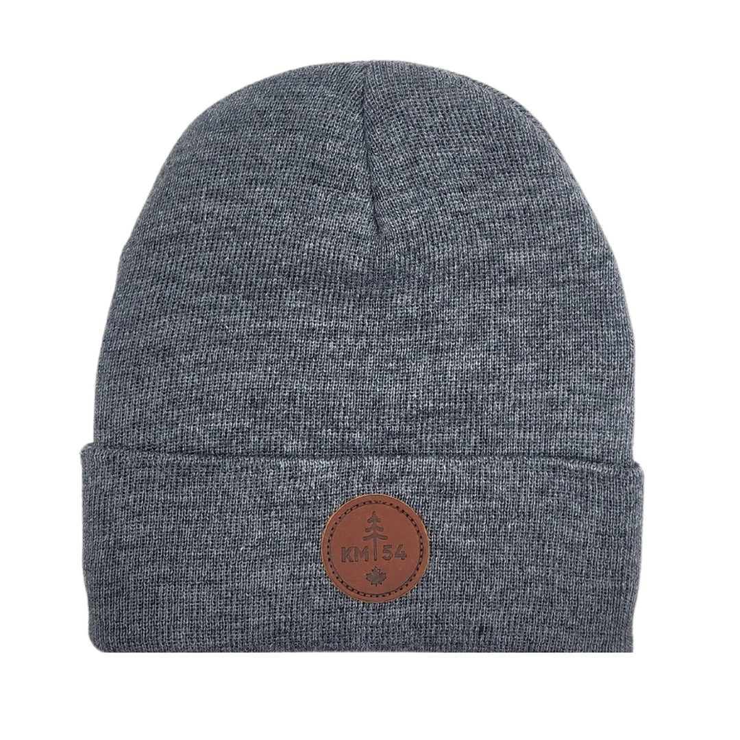 Tuque en laine KM54 charcoal avec le logo brodé sur le devant