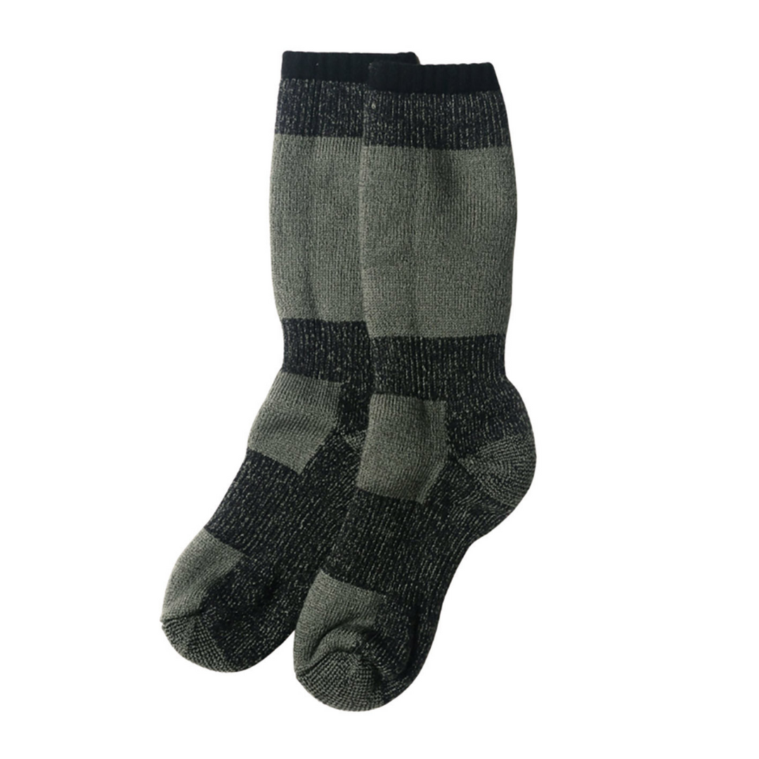Paire de chaussettes en laine vertes et noires