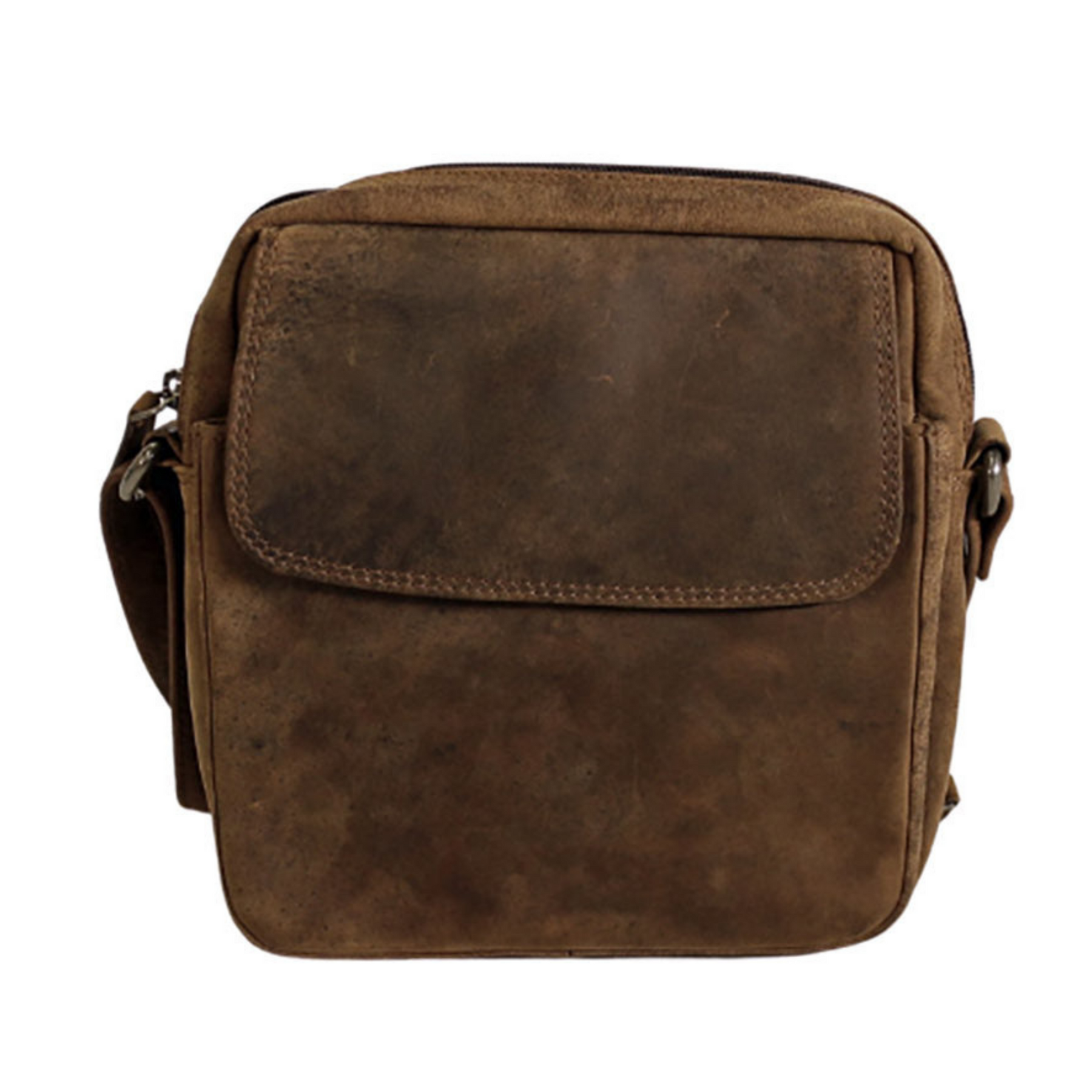 Square buffalo leather bag
