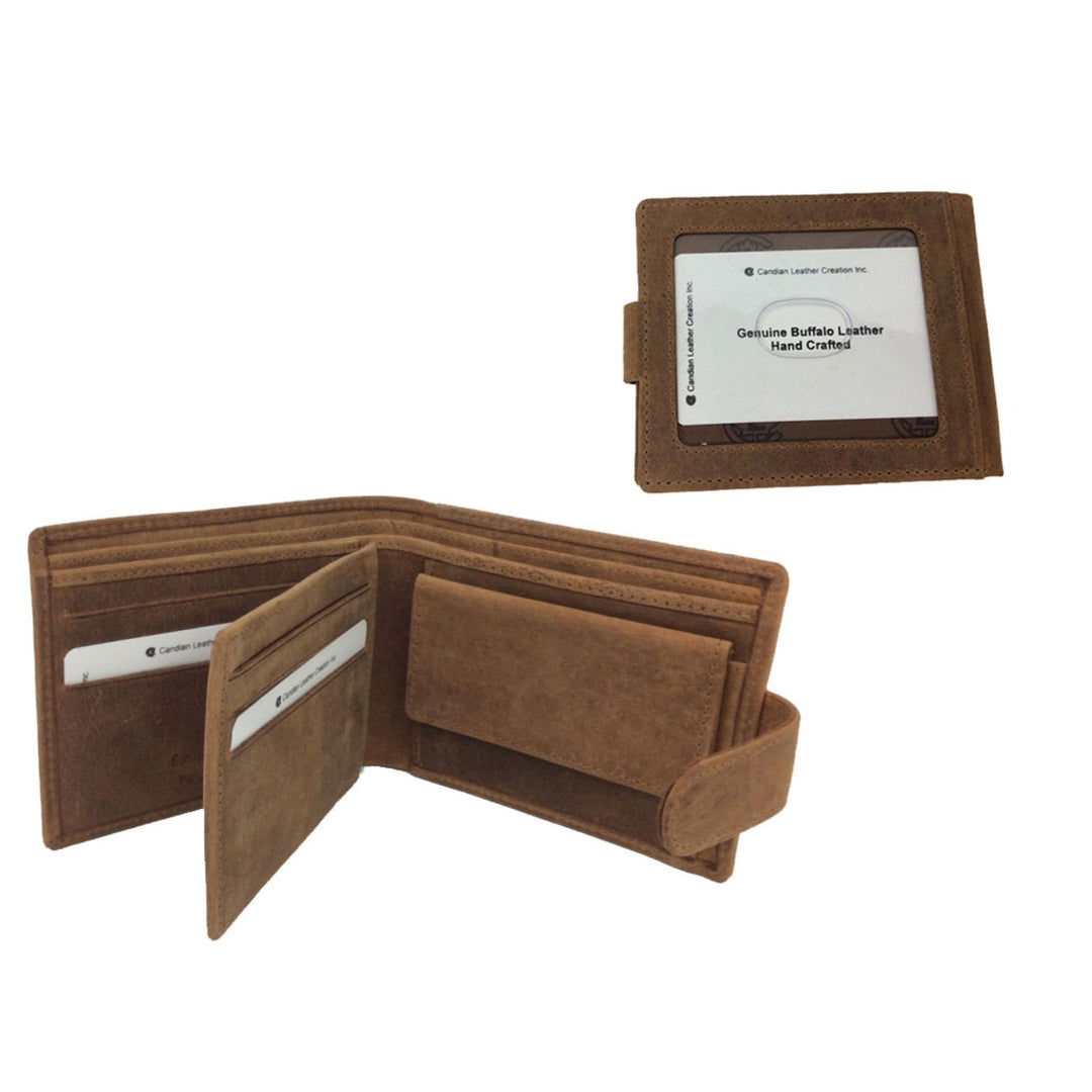 Portefeuille ouvert Canadian Leather avec porte-cartes et pochettes à billets 