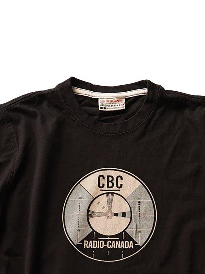 Details du motif du Tshirt CBC Radio-canada Test noir pour hommes